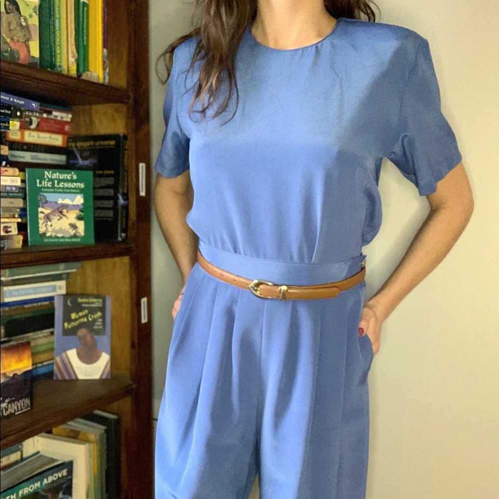 Light Blue Textured Shorts Set